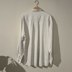 Tommy Bahama Cotton & Silk Long Sleeve Button Down Double Breast Pocket